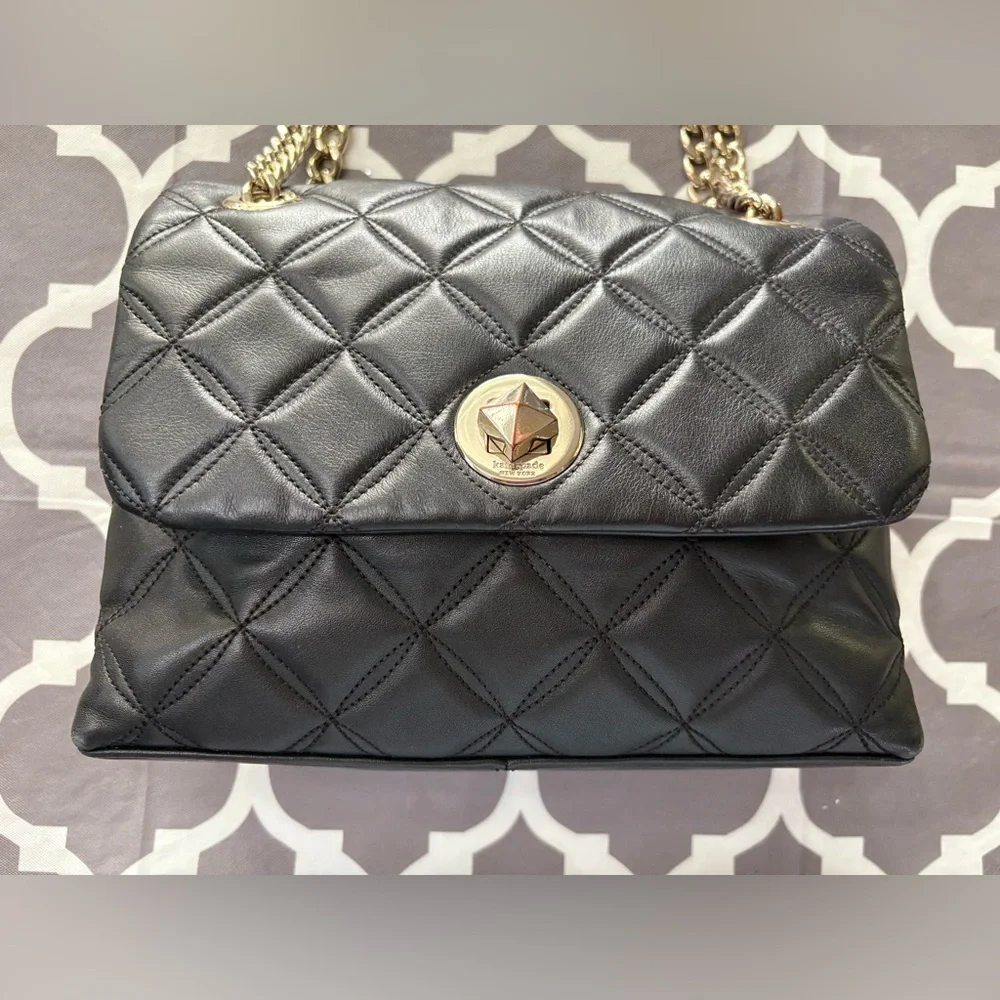 Kate Spade Natalia Quilted Leather Crossbody Shoulder Bag Purse